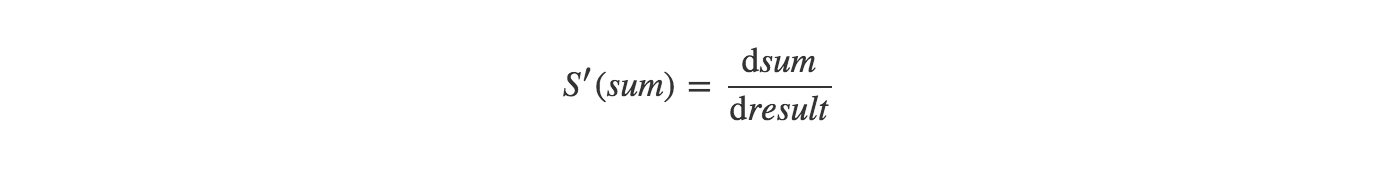 Equation: sigmoid prime gives the slope of the activation function.
