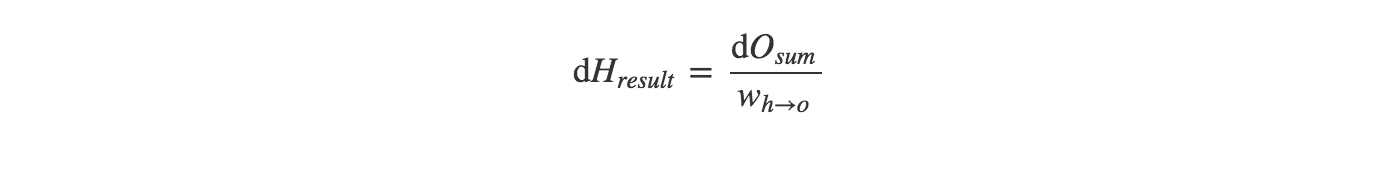 Equation continued: hidden result derivation.