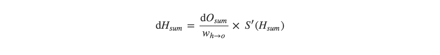 Equation continued: delta hidden sum expression.
